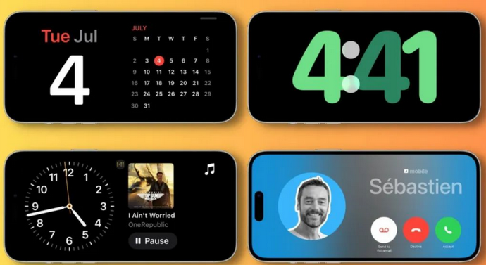 武胜苹果手机维修分享iOS17横屏充电待机显示有什么好处 