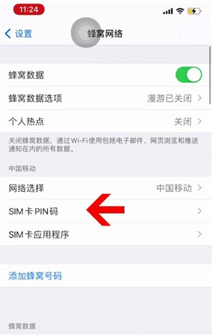 武胜苹果14维修网分享如何给iPhone14的SIM卡设置密码 